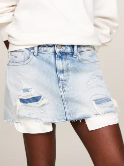 Spódnice*Tommy Hilfiger Denimowa Spódnica Mini Sophie Z Niskim Stanem DENIM LIGHT