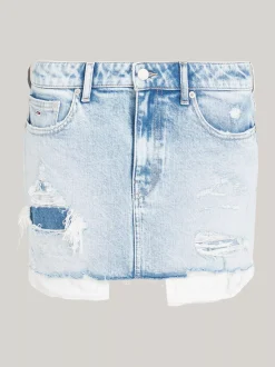 Spódnice*Tommy Hilfiger Denimowa Spódnica Mini Sophie Z Niskim Stanem DENIM LIGHT
