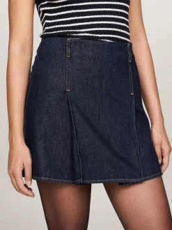 Spódnice*Tommy Hilfiger Denimowa Spódnica Mini Z Emblematem INDIGO DENIM