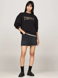 Spódnice*Tommy Hilfiger Denimowa Spódnica Mini Ze średnim Stanem DENIM BLACK