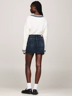Spódnice*Tommy Hilfiger Denimowa Spódnica Mini Ze średnim Stanem DENIM DARK