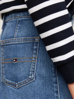 Spodnie, Szorty I Spódnice*Tommy Hilfiger Denimowa Spódnica Na Guziki STREAKYBLUE
