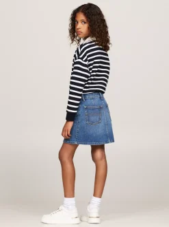 Spodnie, Szorty I Spódnice*Tommy Hilfiger Denimowa Spódnica Na Guziki STREAKYBLUE