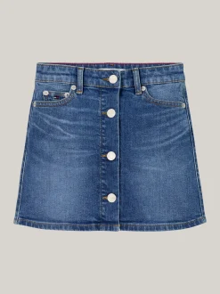Spodnie, Szorty I Spódnice*Tommy Hilfiger Denimowa Spódnica Na Guziki STREAKYBLUE