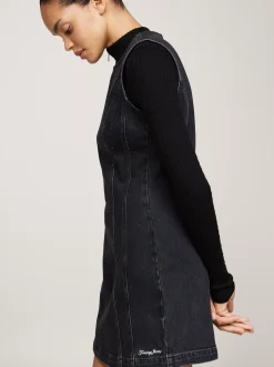 Sukienki*Tommy Hilfiger Denimowa Sukienka Mini O Fasonie Bodycon DENIM BLACK