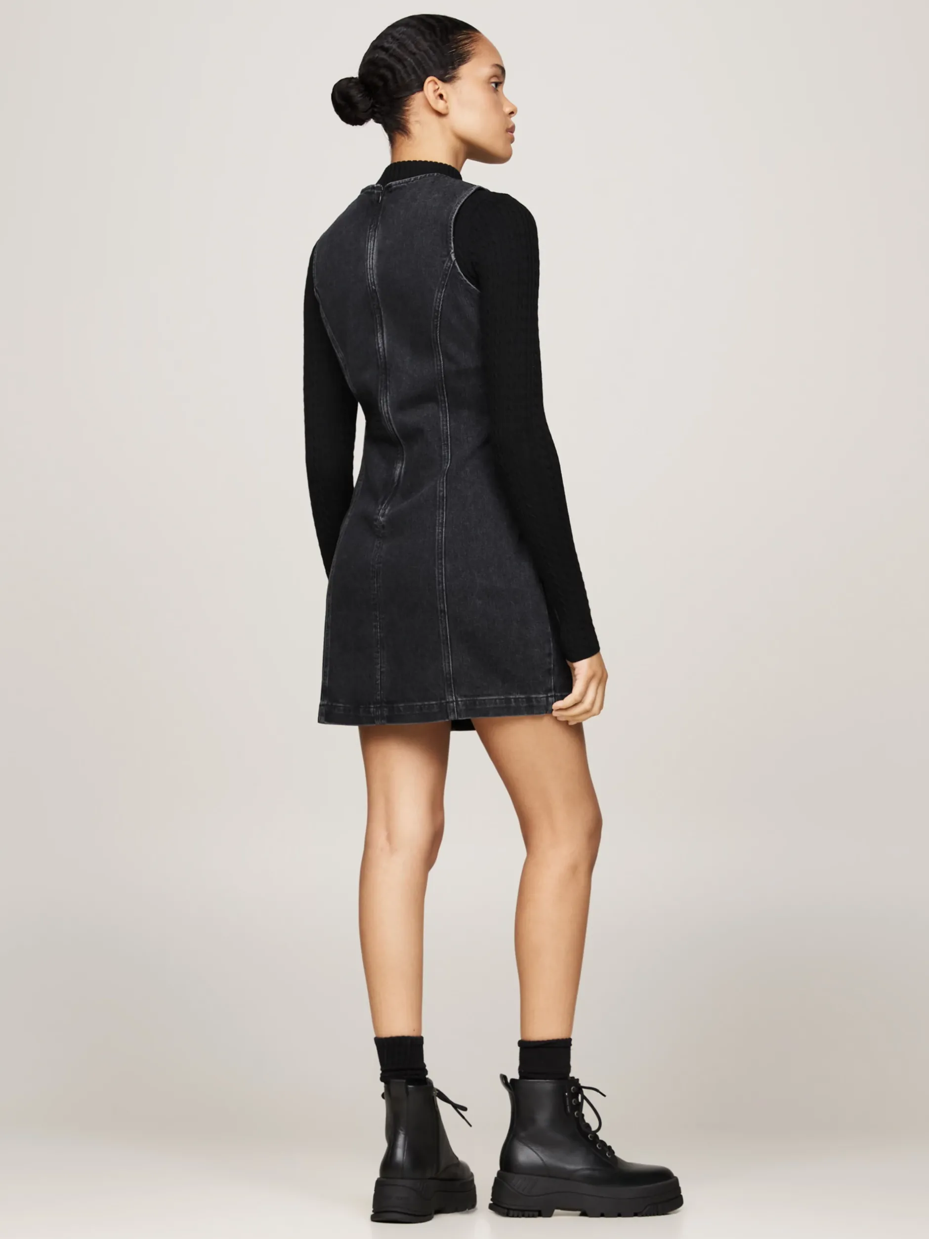 Sukienki*Tommy Hilfiger Denimowa Sukienka Mini O Fasonie Bodycon DENIM BLACK