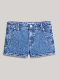 Spodnie, Szorty I Spódnice*Tommy Hilfiger Denimowe Szorty O Kroju Girlfriend MIDSALTPEPPER
