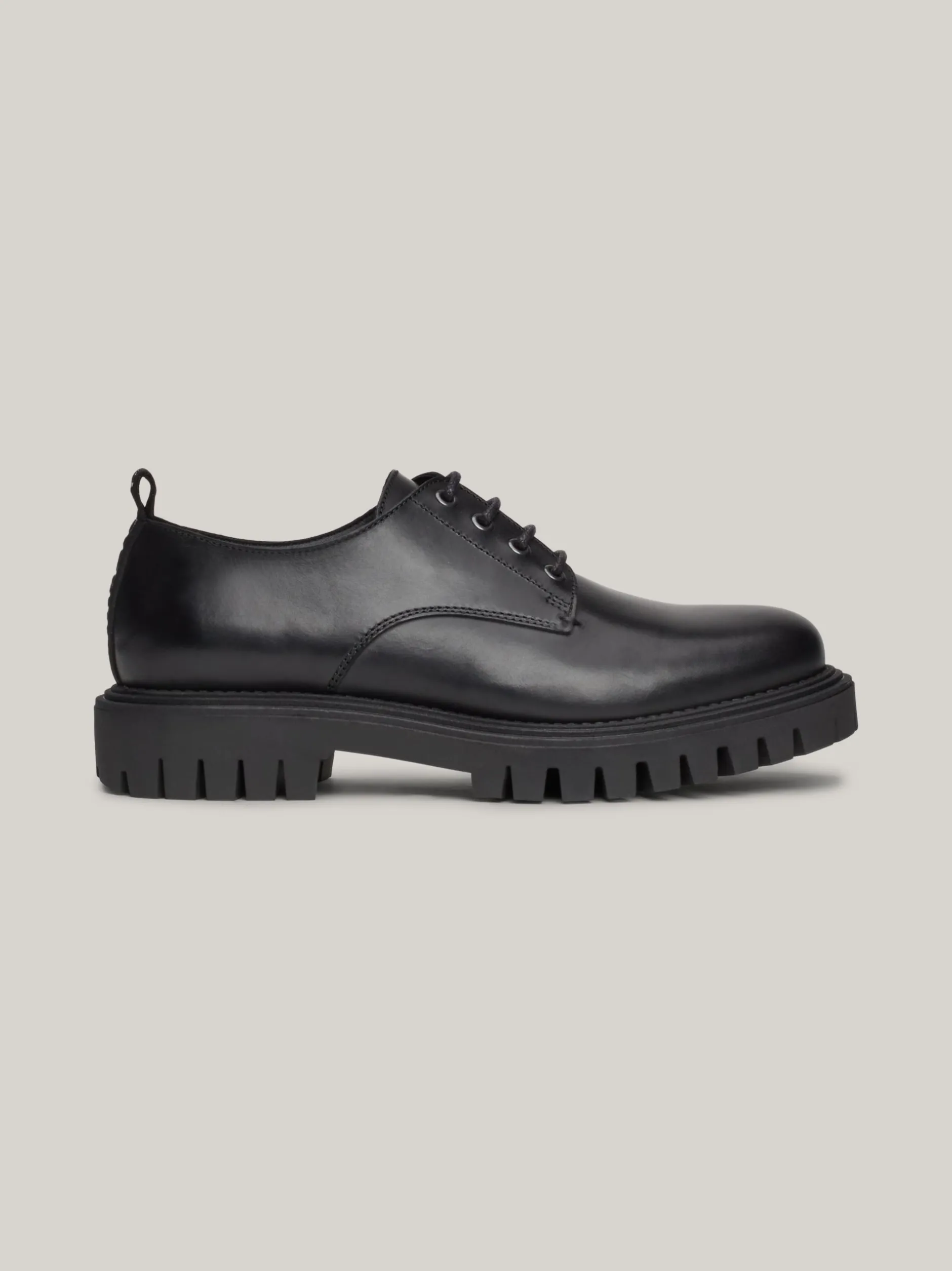Buty Wizytowe*Tommy Hilfiger Derby Z Nieprzemakalnej Skóry BLACK