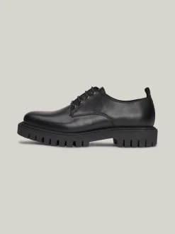 Buty Wizytowe*Tommy Hilfiger Derby Z Nieprzemakalnej Skóry BLACK