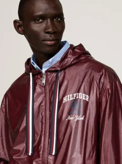 Kurtki & Płaszcze|Bomberki*Tommy Hilfiger Dżersejowa Kurtka Typu Coach Z Emblematem ROUGE HEATHER