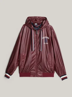 Kurtki & Płaszcze|Bomberki*Tommy Hilfiger Dżersejowa Kurtka Typu Coach Z Emblematem ROUGE HEATHER