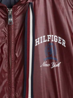 Kurtki & Płaszcze|Bomberki*Tommy Hilfiger Dżersejowa Kurtka Typu Coach Z Emblematem ROUGE HEATHER