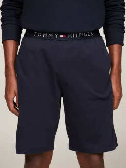 Stroje Domowe*Tommy Hilfiger Dżersejowe Szorty Z Logo DESERT SKY
