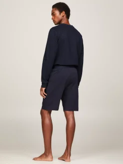 Stroje Domowe*Tommy Hilfiger Dżersejowe Szorty Z Logo DESERT SKY