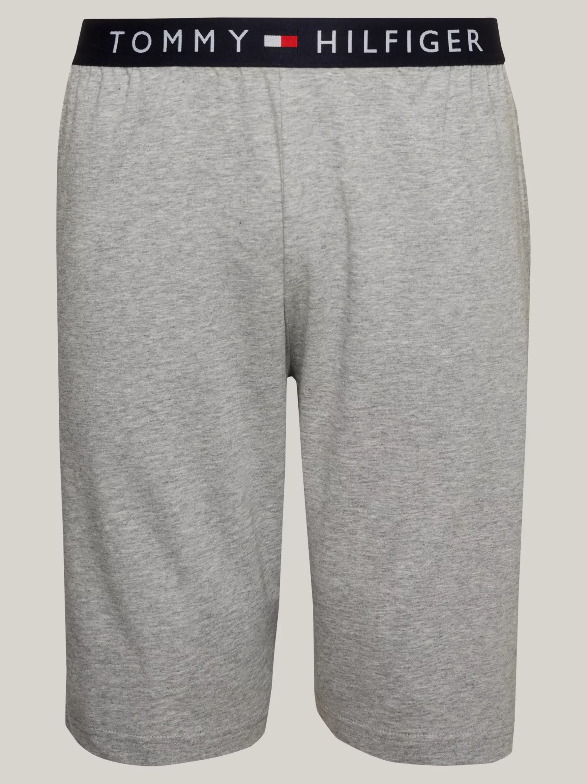 Stroje Domowe*Tommy Hilfiger Dżersejowe Szorty Z Logo LIGHT GREY HEATHER