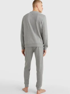 Stroje Domowe*Tommy Hilfiger Domowa Bluza Dresowa TH Original Z Logo MEDIUM GREY HEATHER
