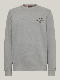 Stroje Domowe*Tommy Hilfiger Domowa Bluza Dresowa TH Original Z Logo MEDIUM GREY HEATHER