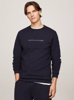 Stroje Domowe*Tommy Hilfiger Domowa Bluza TH Original Z Logo DESERT SKY
