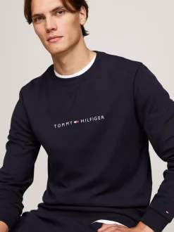 Stroje Domowe*Tommy Hilfiger Domowa Bluza TH Original Z Logo DESERT SKY