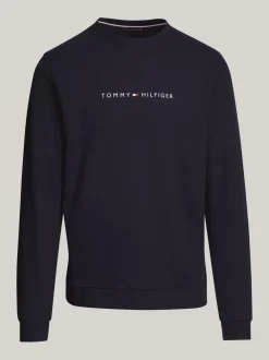 Stroje Domowe*Tommy Hilfiger Domowa Bluza TH Original Z Logo DESERT SKY