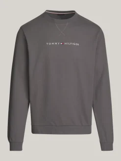 Stroje Domowe*Tommy Hilfiger Domowa Bluza TH Original Z Logo DARK ASH