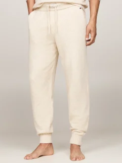 Stroje Domowe*Tommy Hilfiger Domowe Joggery TH Established Z Wełną HEATHERED OAT