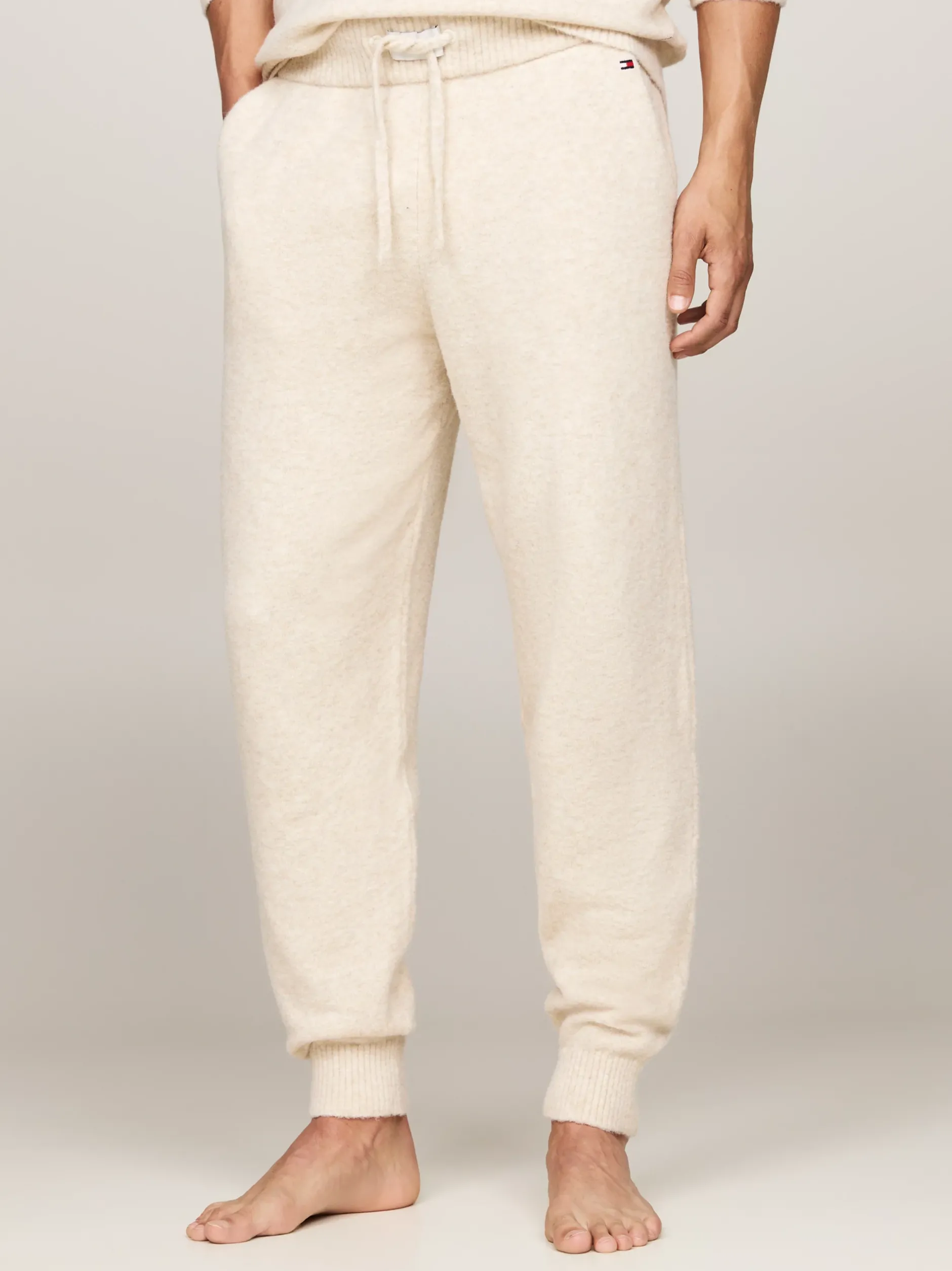 Stroje Domowe*Tommy Hilfiger Domowe Joggery TH Established Z Wełną HEATHERED OAT