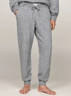 Stroje Domowe*Tommy Hilfiger Domowe Joggery TH Established Z Wełną MID GREY HT