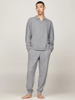 Stroje Domowe*Tommy Hilfiger Domowe Joggery TH Established Z Wełną MID GREY HT
