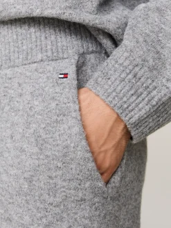 Stroje Domowe*Tommy Hilfiger Domowe Joggery TH Established Z Wełną MID GREY HT