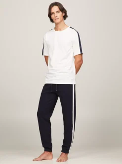Stroje Domowe*Tommy Hilfiger Domowe Joggery Ze ściągaczami TH Established DESERT SKY