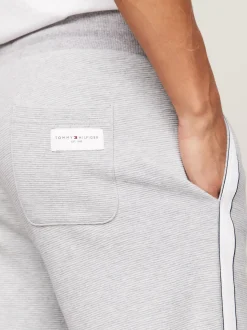 Stroje Domowe*Tommy Hilfiger Domowe Joggery Ze ściągaczami TH Established LIGHT GREY HEATHER
