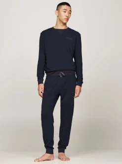 Stroje Domowe*Tommy Hilfiger Domowe Joggery Ze ściągaczami DESERT SKY