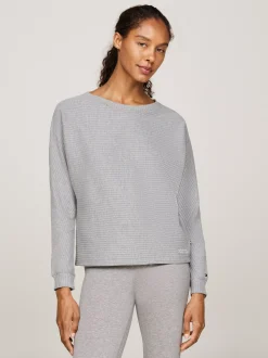 Stroje Domowe*Tommy Hilfiger Domowy Longsleeve Hilfiger Monotype MID GREY HT