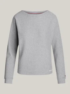 Stroje Domowe*Tommy Hilfiger Domowy Longsleeve Hilfiger Monotype MID GREY HT