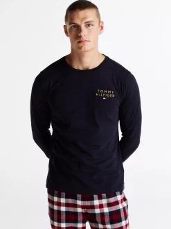 Stroje Domowe*Tommy Hilfiger Domowy Longsleeve TH Original DESERT SKY