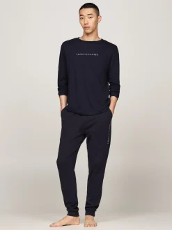 Stroje Domowe*Tommy Hilfiger Domowy Longsleeve TH Original DESERT SKY