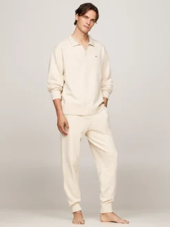 Stroje Domowe*Tommy Hilfiger Domowy Sweter TH Established Z Wełną HEATHERED OAT