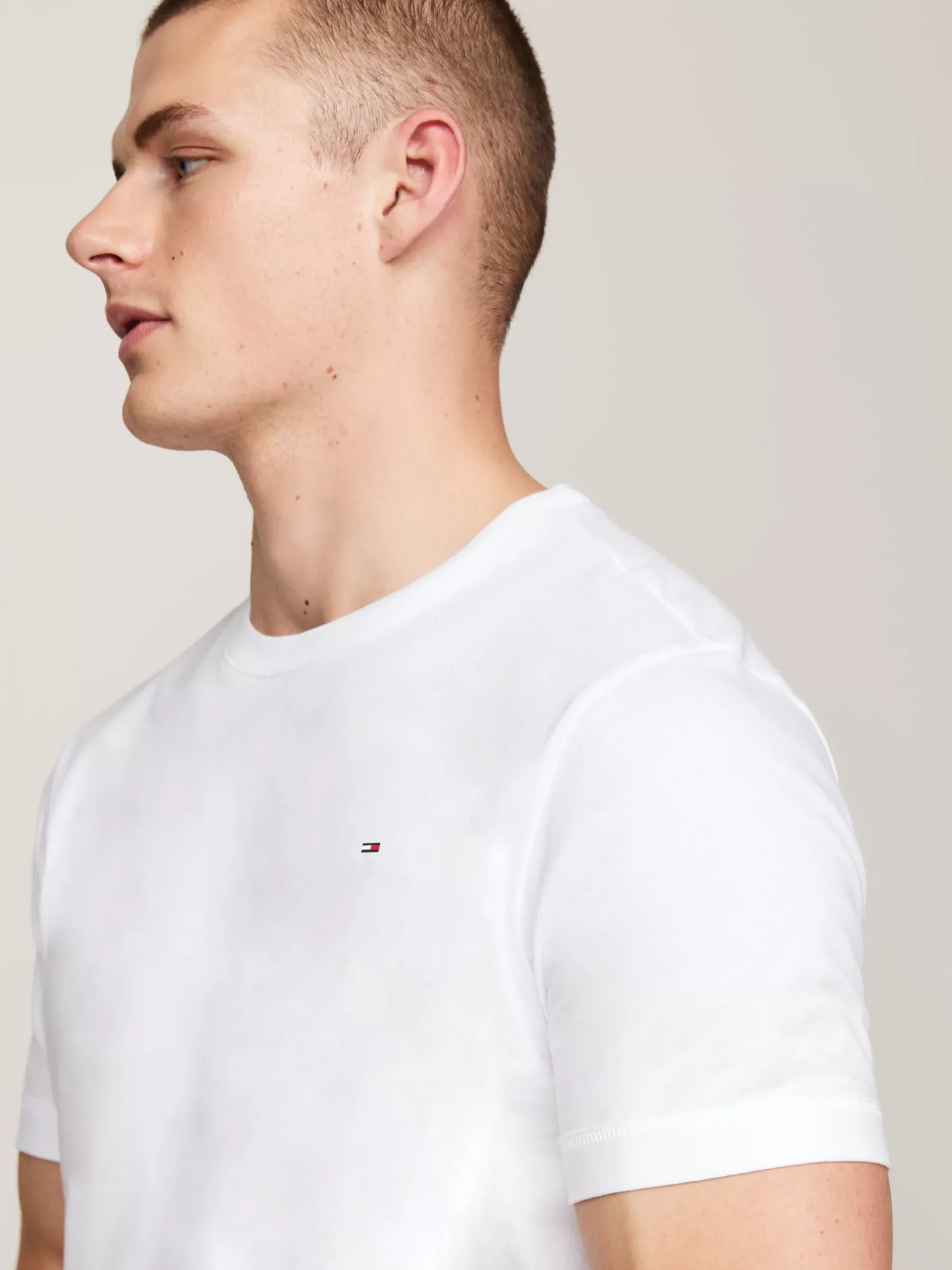 Stroje Domowe*Tommy Hilfiger Domowy T-shirt O Wąskim Kroju WHITE