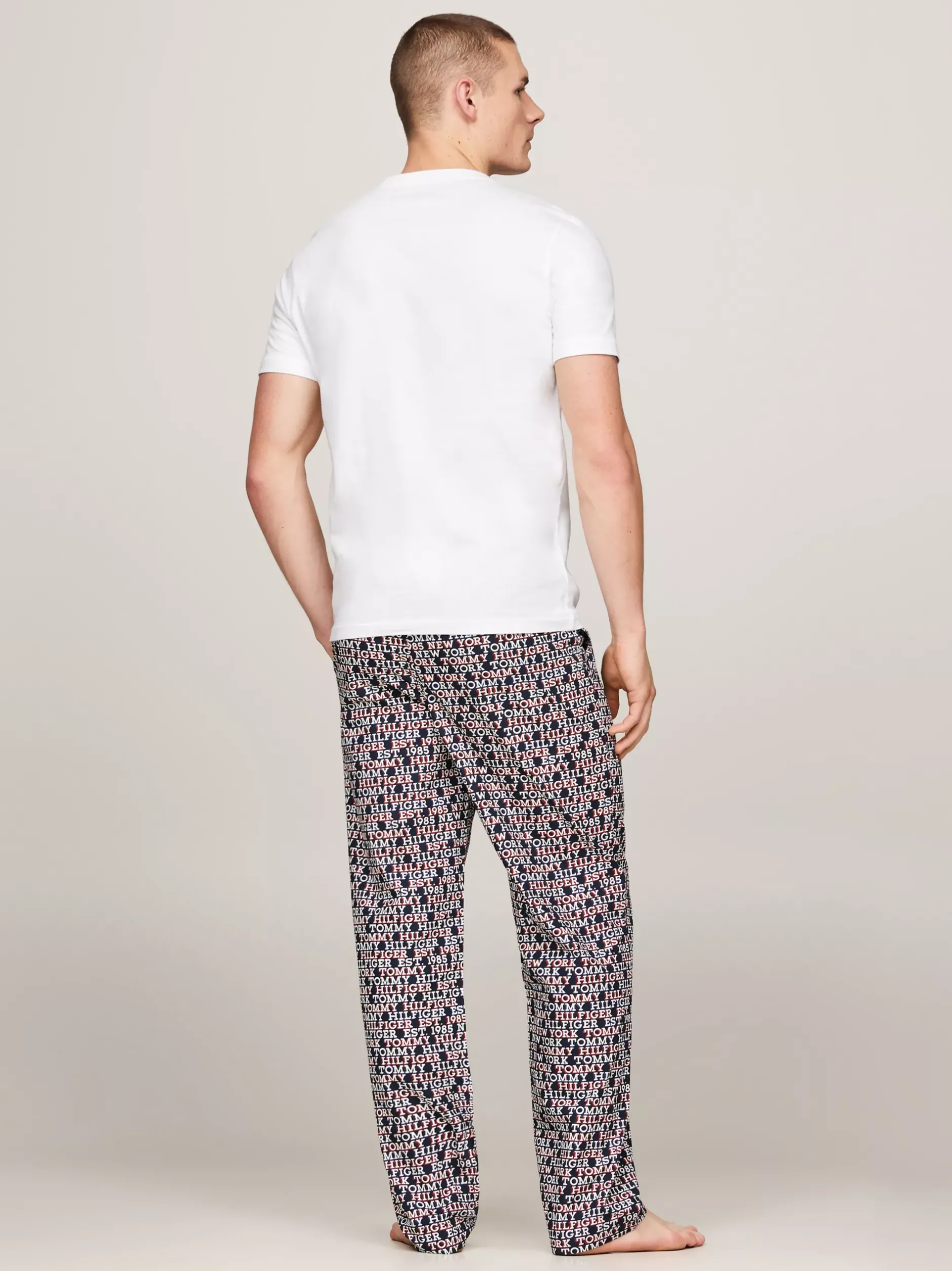Stroje Domowe*Tommy Hilfiger Domowy T-shirt O Wąskim Kroju WHITE