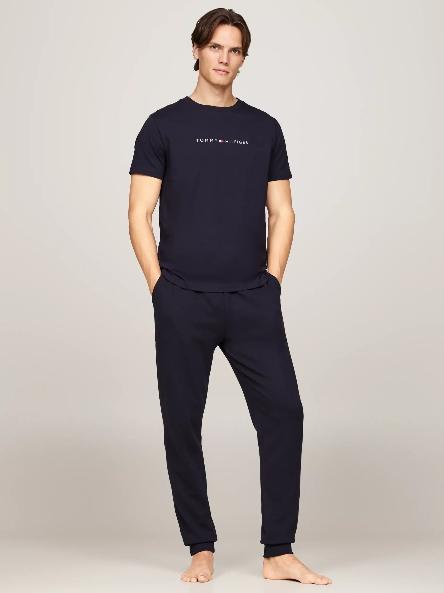 Stroje Domowe*Tommy Hilfiger Domowy T-shirt TH Original Z Logo DESERT SKY