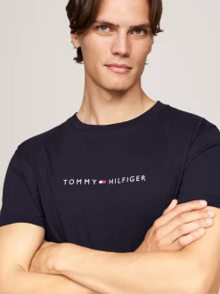 Stroje Domowe*Tommy Hilfiger Domowy T-shirt TH Original Z Logo DESERT SKY