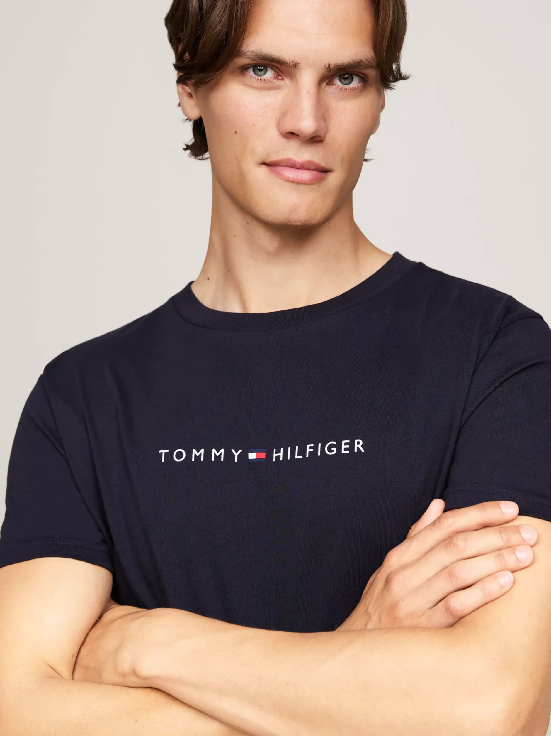 Stroje Domowe*Tommy Hilfiger Domowy T-shirt TH Original Z Logo DESERT SKY