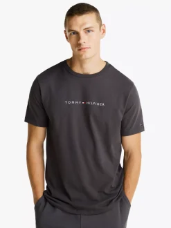 Stroje Domowe*Tommy Hilfiger Domowy T-shirt TH Original Z Logo DARK ASH