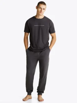 Stroje Domowe*Tommy Hilfiger Domowy T-shirt TH Original Z Logo DARK ASH