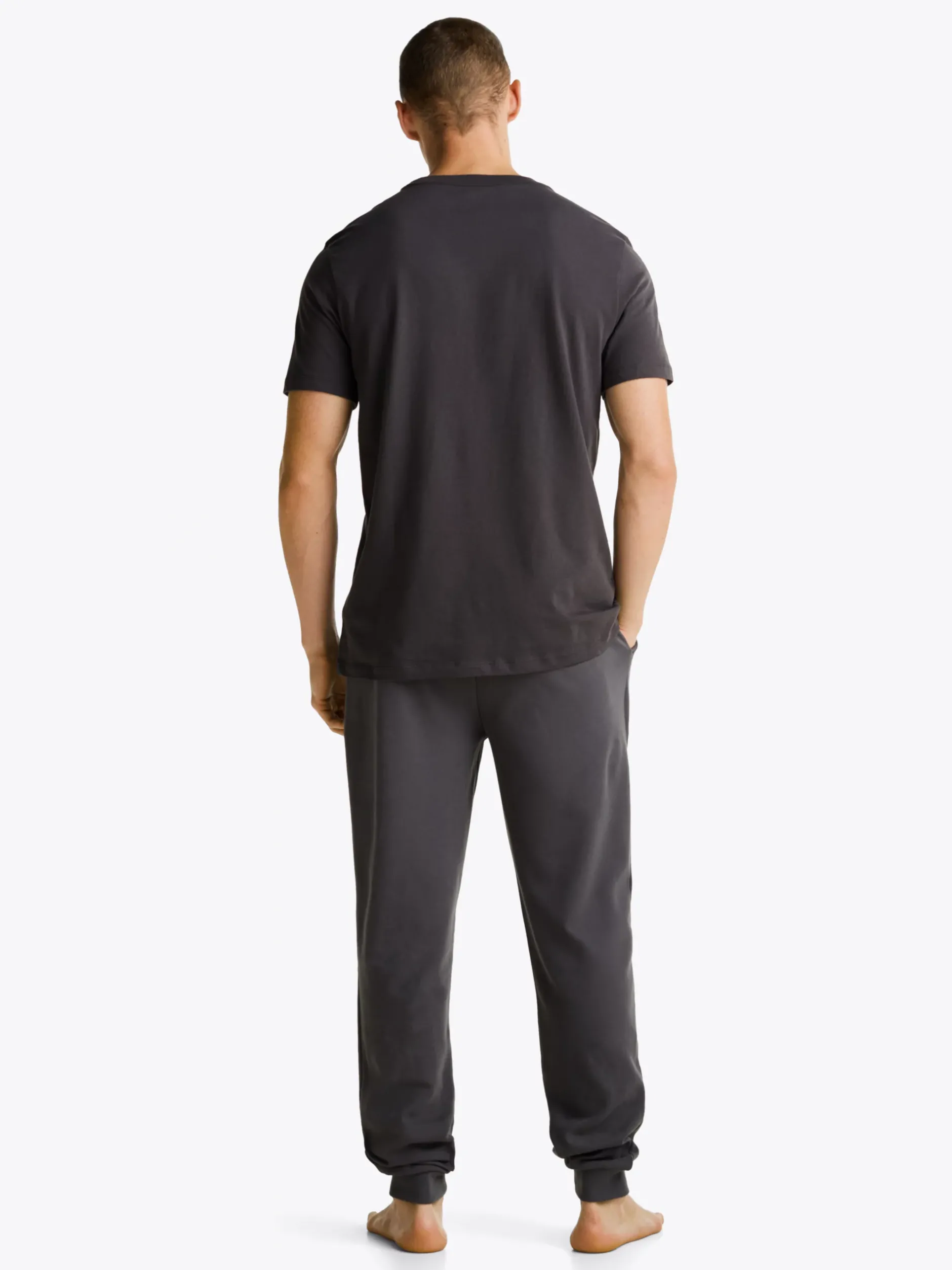 Stroje Domowe*Tommy Hilfiger Domowy T-shirt TH Original Z Logo DARK ASH