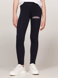 Spodnie, Szorty I Spódnice*Tommy Hilfiger Dopasowane Legginsy O Pełnej Długości DESERT SKY