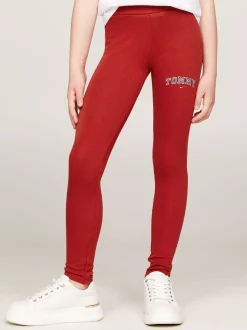 Spodnie, Szorty I Spódnice*Tommy Hilfiger Dopasowane Legginsy O Pełnej Długości DARK MAGMA