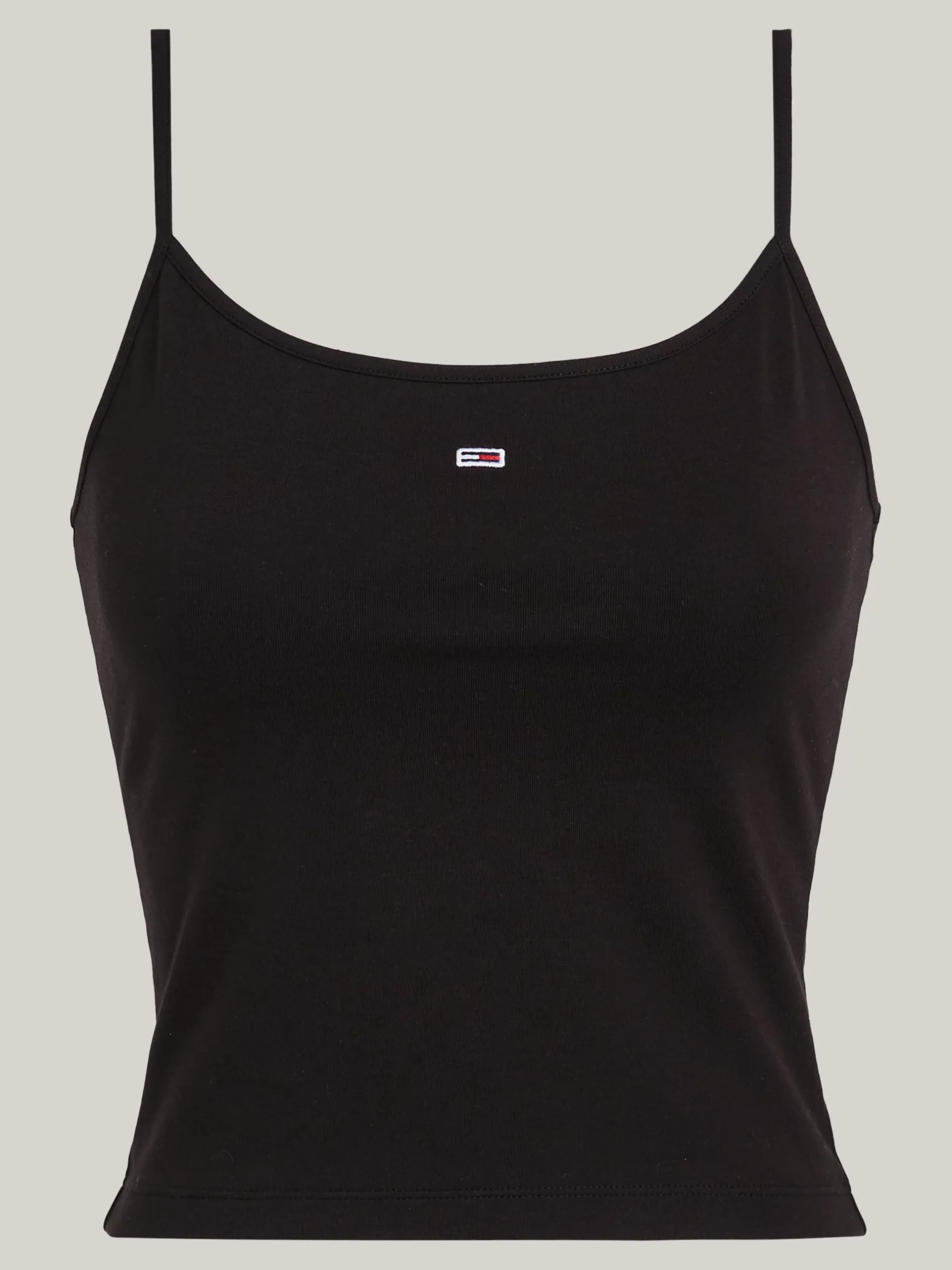 T-Shirty*Tommy Hilfiger Dopasowany Top O Skróconym Kroju Z Logo BLACK
