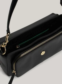 Torebki Na Pasku*Tommy Hilfiger Duża Torebka TH Soft Na Ramię BLACK